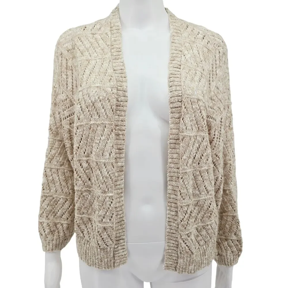 Torrid Beige Marled Pointelle Shrug Cardigan Sweater Tan 3 New